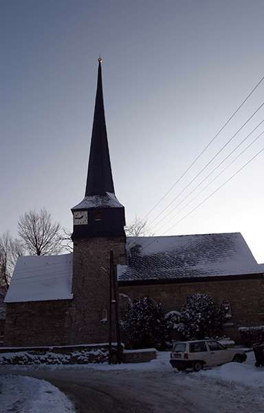 Autobahnkirche Gelmeroda im Winter